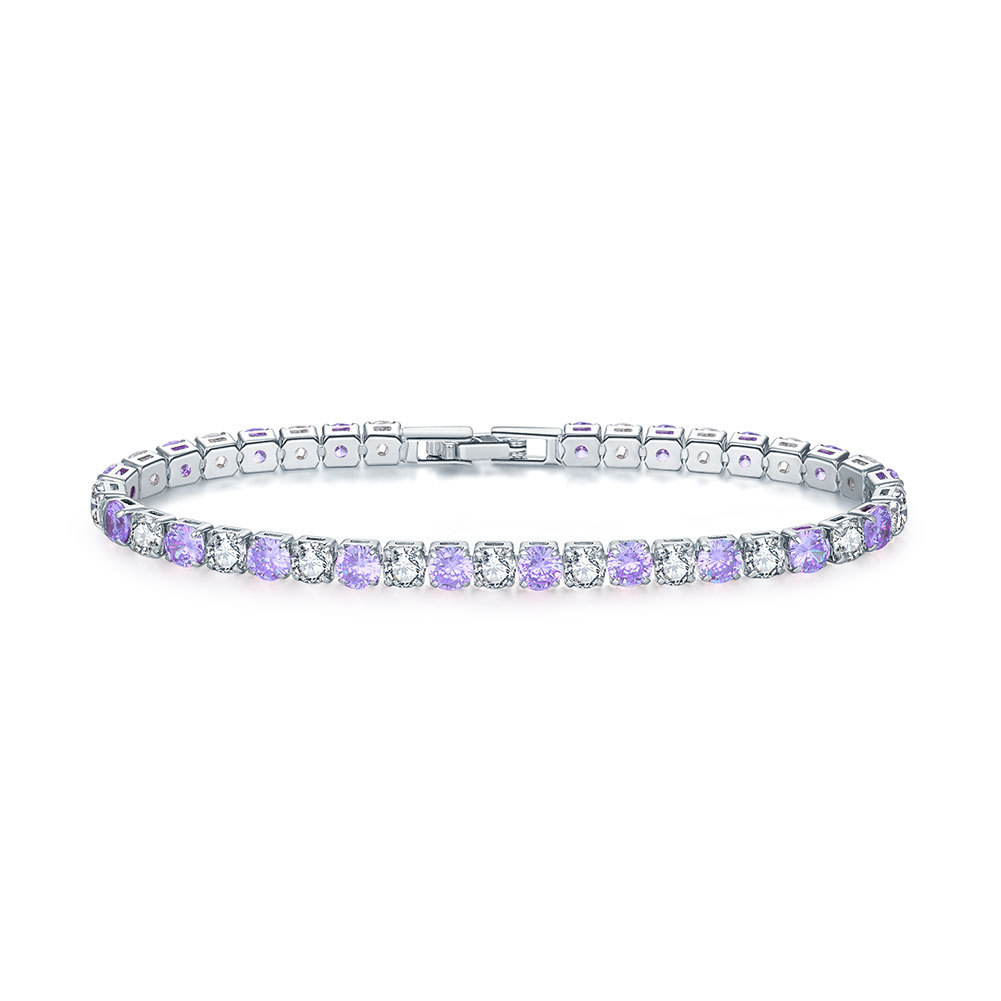 Picture of 4.0mm zircon tennis bracelet for men and women fashion simple bracelet jewelry ins cross-border factory wholesale
