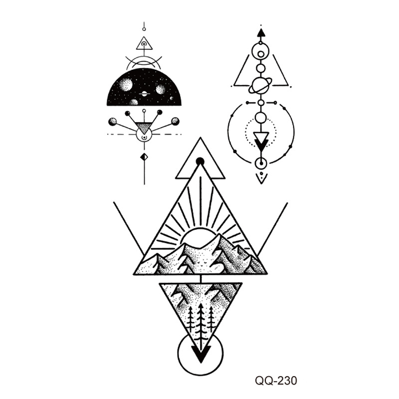 Picture of New waterproof small fresh tattoo stickers color black and white 1000 can be any combination of manufacturers wholesale