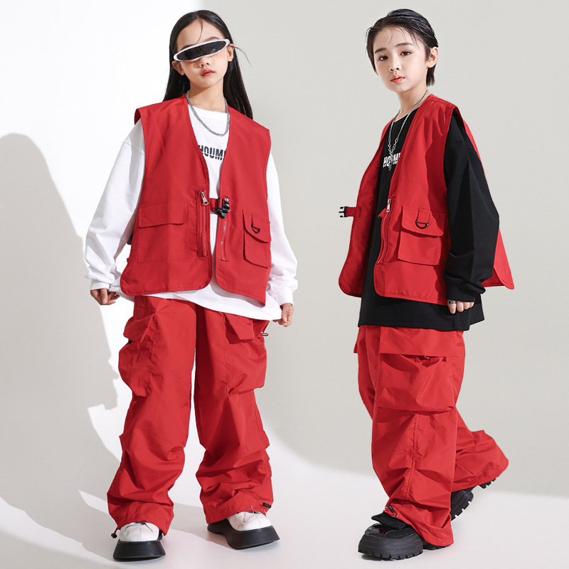 Girls' jazz dance costume handsome Japanese hip hop performance costume suit children's hip hop hiphop catwalk stage fashion