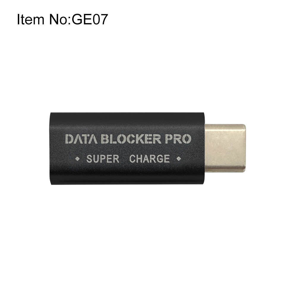 Picture of USB-C data blocker anti-theft refresh product appearance aluminum alloy material support fast charging blocking data