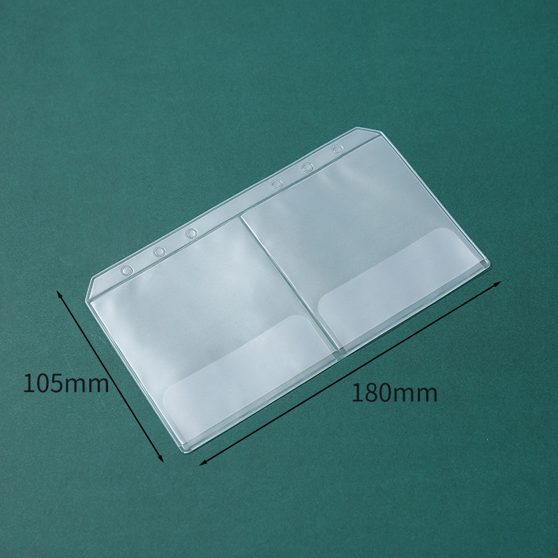 Picture of A5A6A7B5A4 book 6-hole loose-leaf notebook zipper bag bill Hand Book PVC storage bag clip chain pencil case