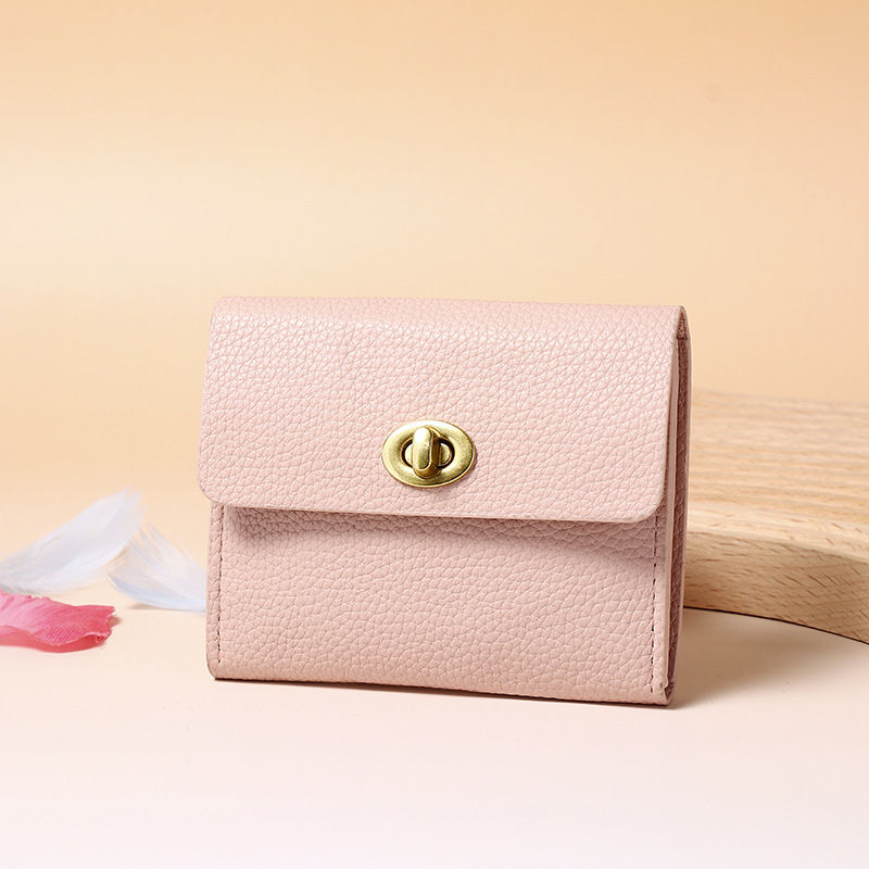 Picture of New Ins Retro Small Wallet Soft Leather Thin Simple Compact Women's High-End Multi-Card Slot Card Holder Coin Purse