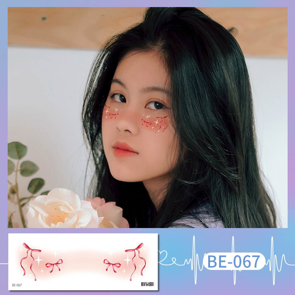 Picture of Ricklon New Cute Sweetheart Girl Makeup Tattoo Face Sticker Christmas Photo Lasting Strawberry Blush Sticker
