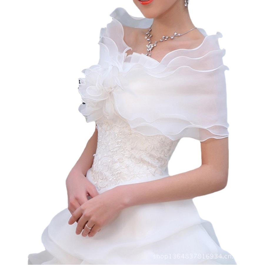Summer New Bridal Shawl/Wedding Accessories/Shoulder Chiffon Shawl/Flower Jewelry PJ011