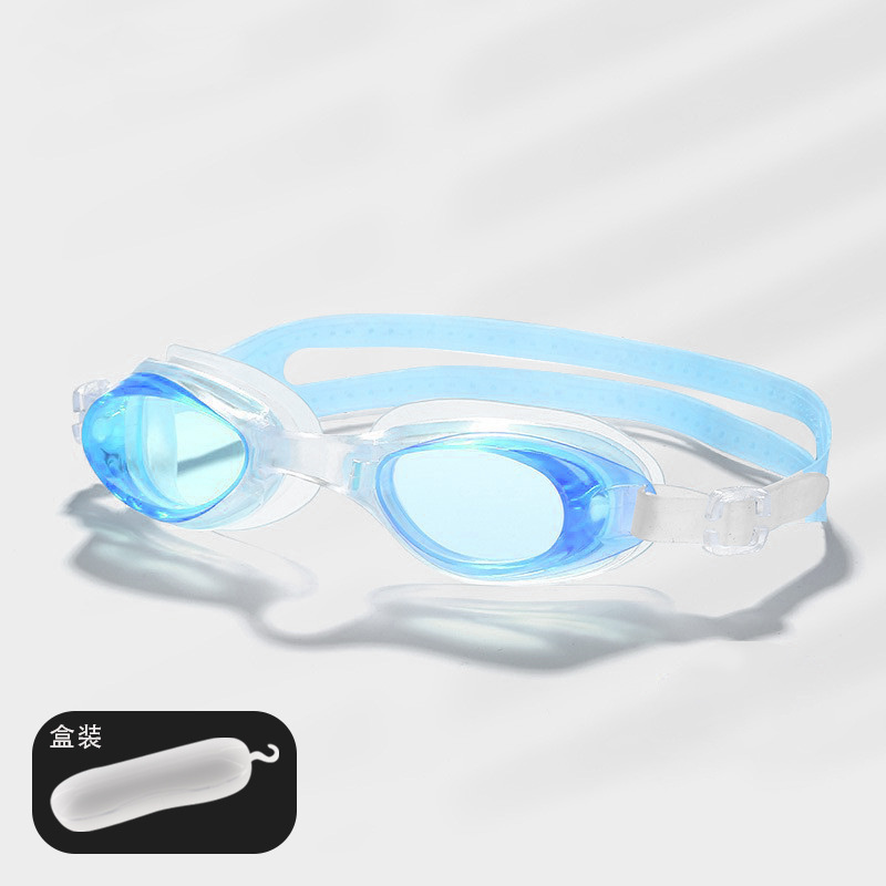 Picture of Factory direct waterproof swimming goggles children adult universal silicone swimming goggles wholesale flat light multi-color optional