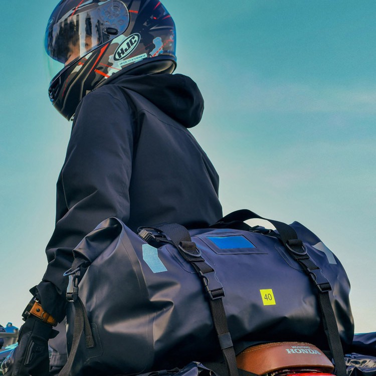 Picture of Waterproof Bag PVC Large Capacity Tail Bag Riding Backpack Packing Bag Motorcycle Camping Storage Bag Foreign Trade Motorcycle Back Seat Bag