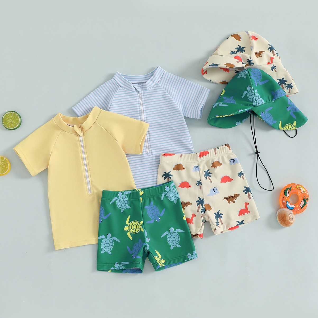 0-6M 6-12M 12-18M 18-24M 2-3Y three-piece hat split children's swimming