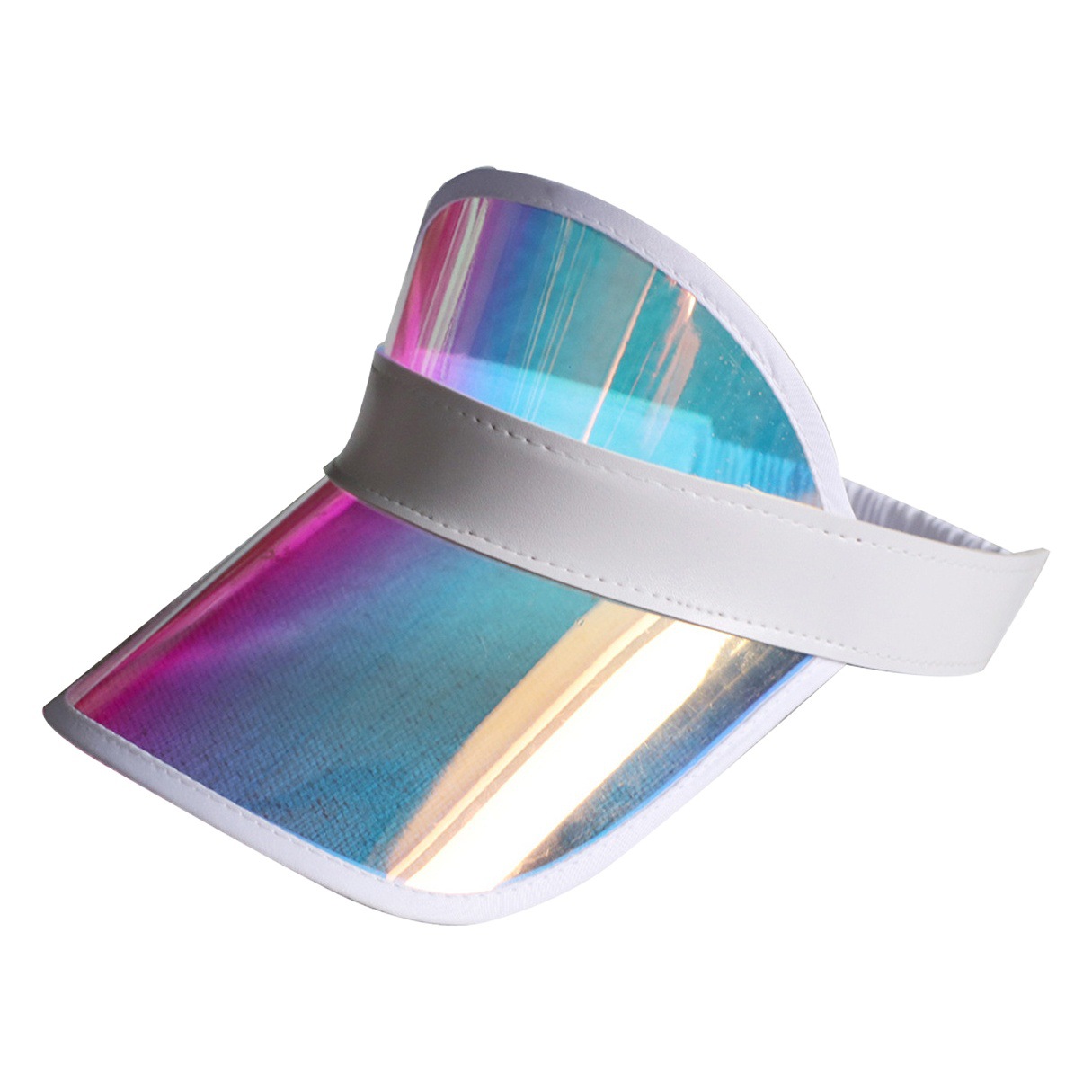 Empty Top Hat Summer Sun Cover Female Male Children Magic Color Empty Top Hat Factory Colorful Laser Sun Hat UV Protection