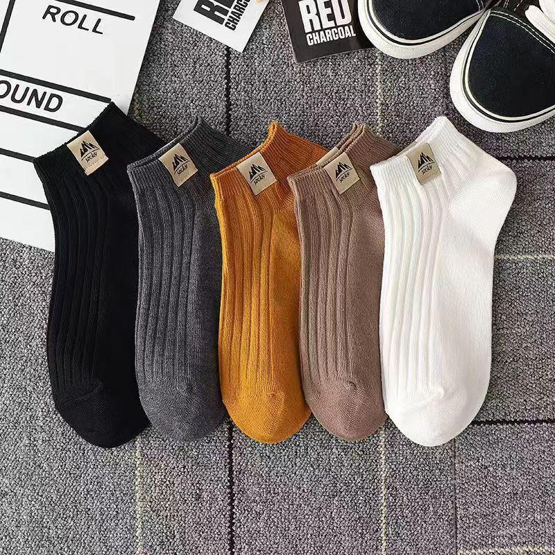 Socks Men's Sports Deodorant Summer Thin Polyester Teenager Socks Breathable Invisible Spring and Autumn Sweat Absorbing Moisture Socks