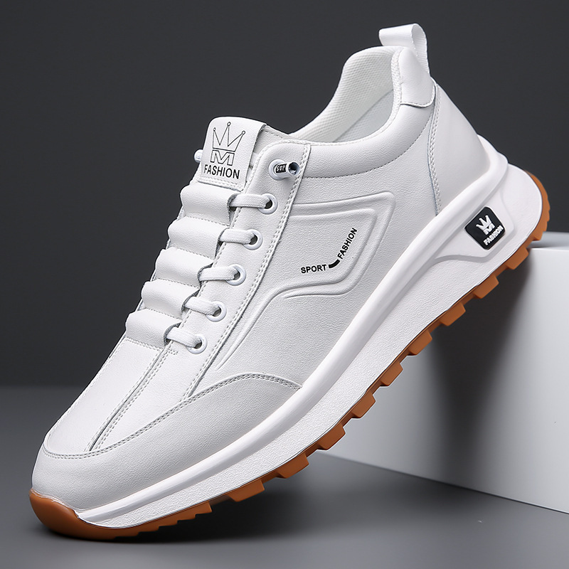 White Shoes Summer New Men's Sports and Casual Shoes Breathable Slip-On Soft Sole Non-Slip Versatile Fashionable Driving Shoes