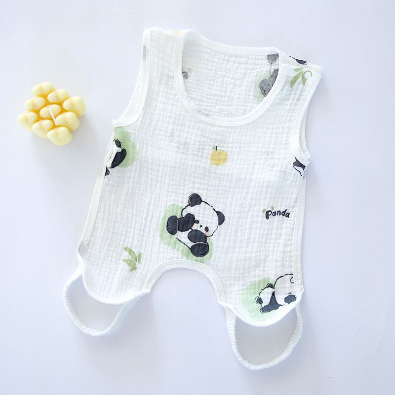 Newborn Half-back Clothes Class A Summer Boneless Pure Cotton Gauze Newborn Harper Thin Baby Baby Summer Clothes
