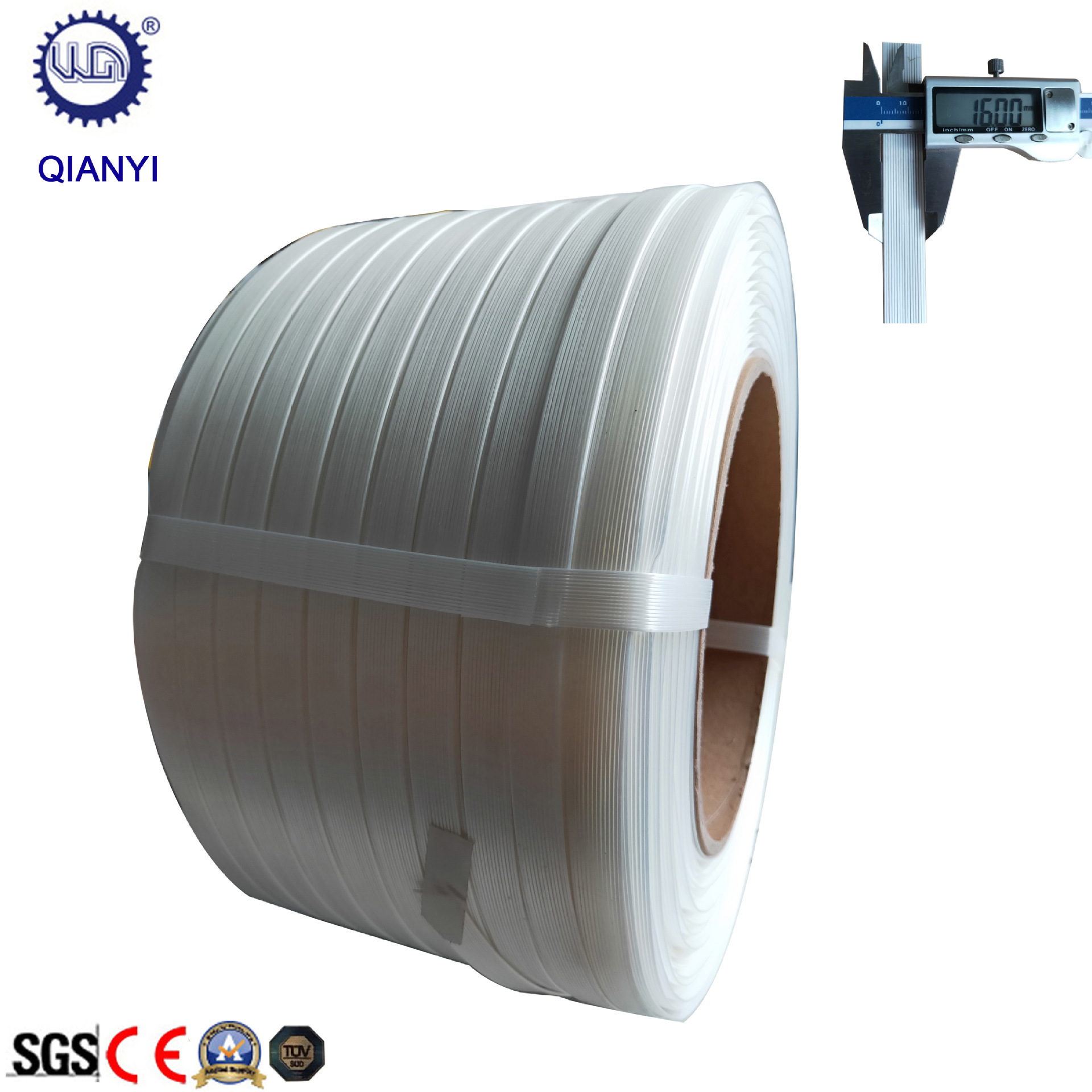 Factory straight hair high strength 16mm polyester fiber packing belt packaging transport strapping belt