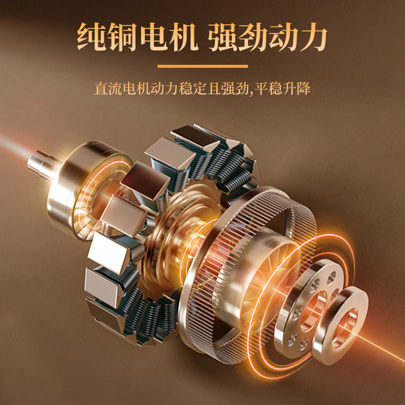 Picture of Log wind ceiling fan lamp dining room living room fan lamp intelligent voice bedroom ceiling fan big wind fan chandelier