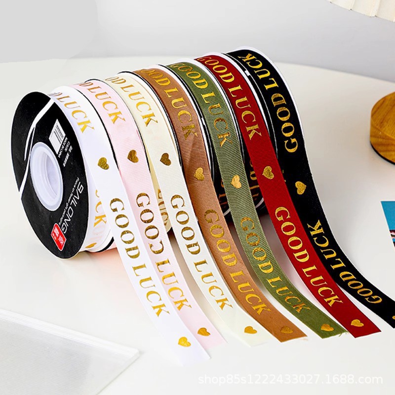 Zhuo fiber flower material 6 points gilding thread ribbon flower packaging gift ribbon cake baking ribbon ribbon ribbon