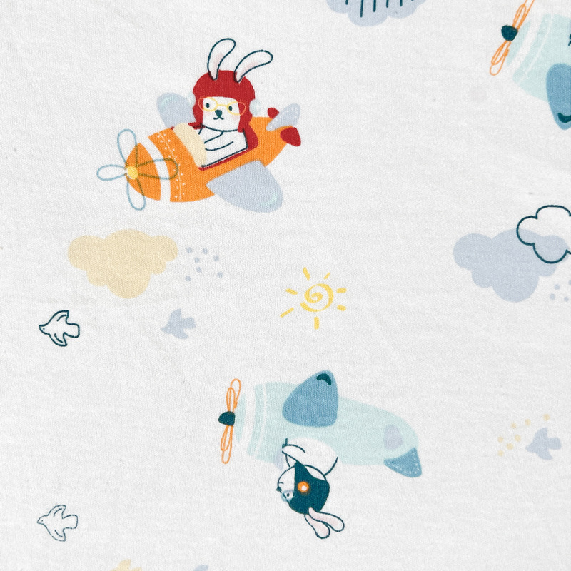Picture of category a cotton cotton wool cloth cartoon printing new flower baby t-shirt underwear home clothing fabric in stock