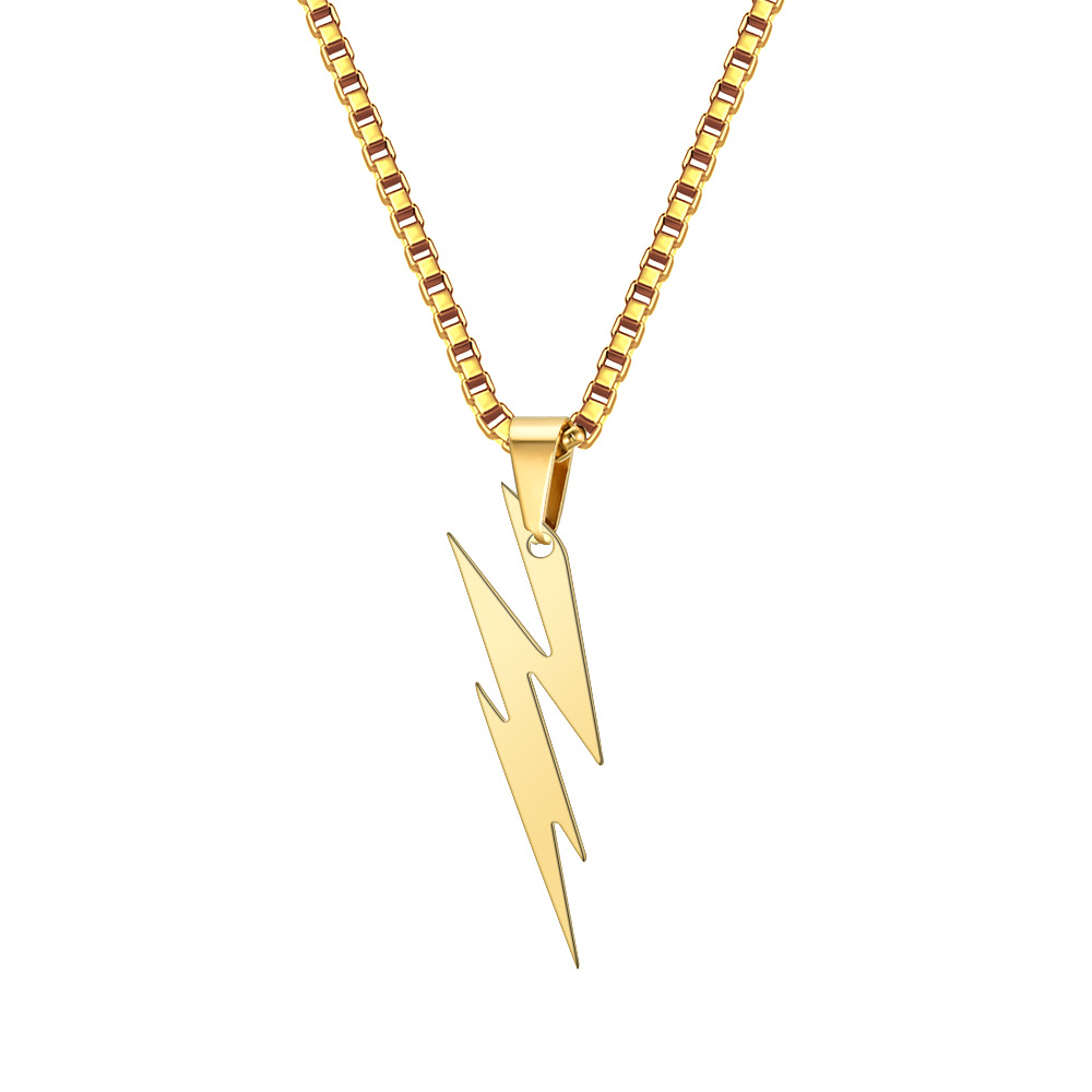 Picture of 2021 European and American Cross-Border New Accessories Men's Trendy Brand Necklace Titanium Steel Flash Pendant Hip-Hop Stainless Steel Jewelry