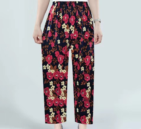 Picture of Cross-border Fashion Ink Butterfly National Style Casual Pants Women's New Chinese Style Loose Wide Leg Loose Summer New Ankle-length Pants
