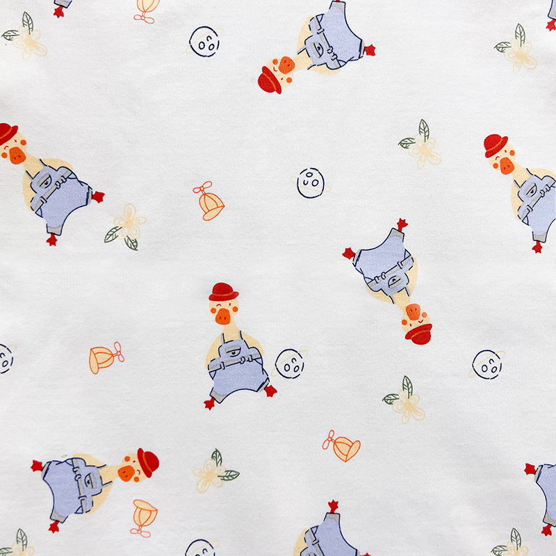 Picture of category a cotton cotton wool cloth cartoon printing new flower baby t-shirt underwear home clothing fabric in stock