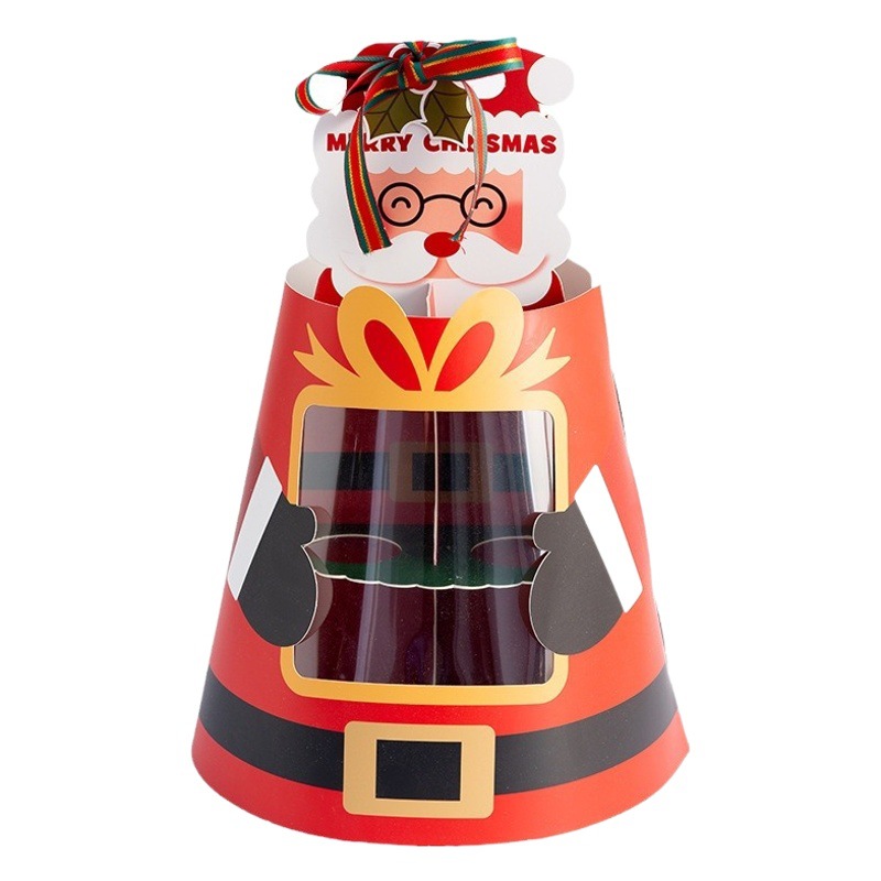 Merry Christmas tamuffin Cup dessert cake cup sushi portable packing box multi-layer baking dessert table
