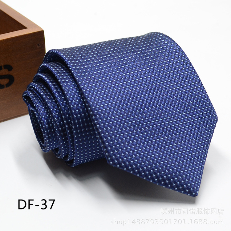 Picture of Tie business formal men's tie polyester yarn Arrow 8cm business tie