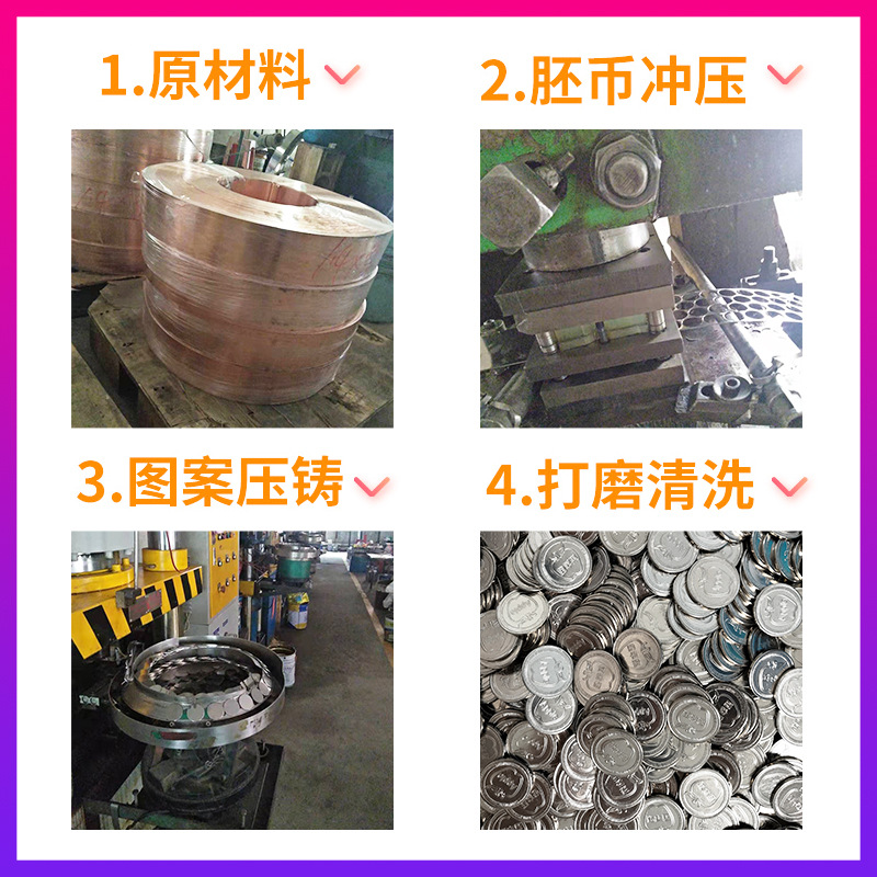 Picture of Golden Apple Game Coin Token Hard Children Rocker Tiger Video Game City Doll Machine Universal Universal Token