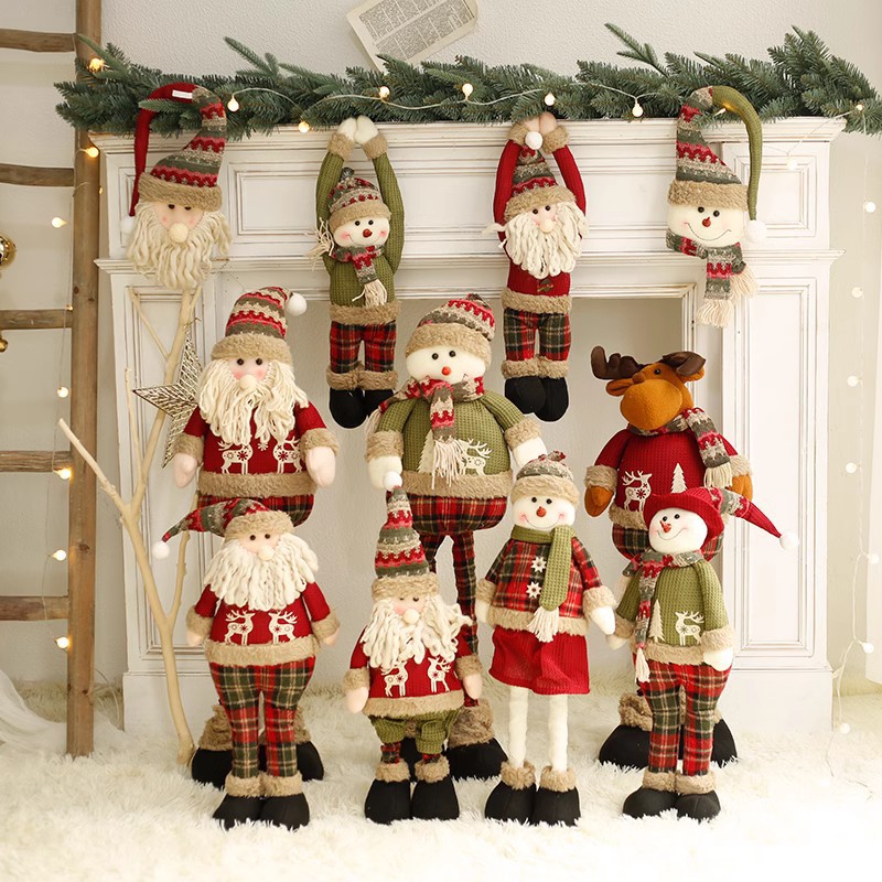 Christmas tree bottom decoration under the tree Christmas home retractable large doll scene layout atmosphere decoration