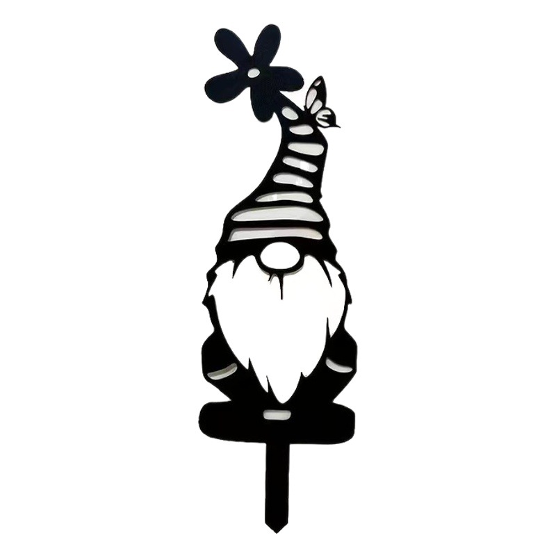 Cartoon cross-border grass silhouette garden grass inserted fairy tale dwarf acrylic crafts