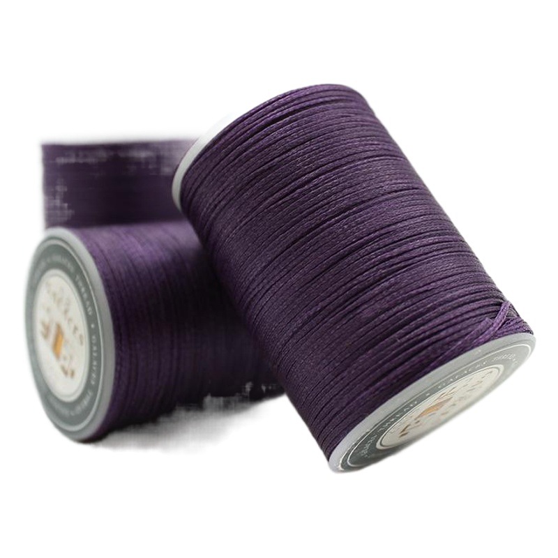Manufacturer Wholesale 0.8mm Flat Wax Thread Handmade Polyester Thread High Strength Thread 16 Strands Horse Wax Thread Leather Goods Sewing Thread