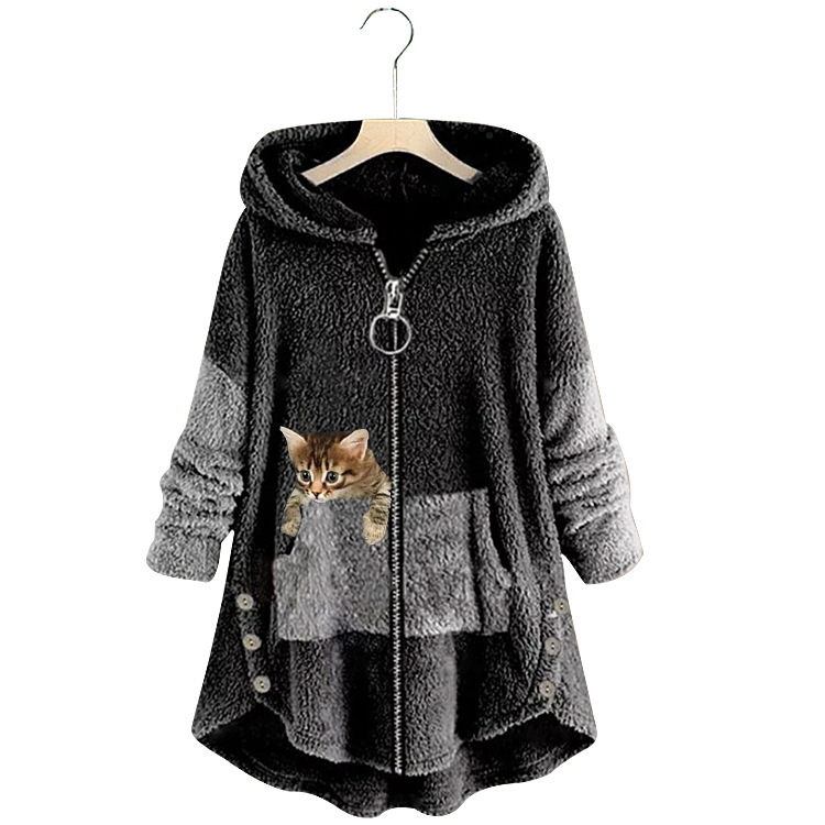Picture of Creative 2024 Autumn Harajuku Street Tide European and American Velvet Women's Hood Loosen plus size Sweat