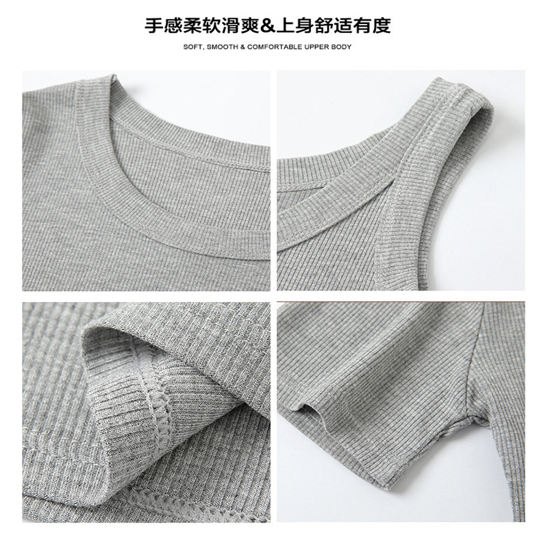 Picture of Douyin's Popular Women's Threaded Vest Women's Sports Slim Inner and Outer Wear Slimming Spring and Summer New Slim Bottoming Shirt