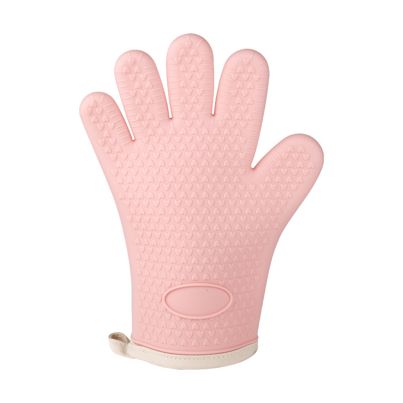 Picture of Microwave oven silicone anti-scalding gloves baking oven special heat insulation gloves wholesale thick high temperature kitchen household