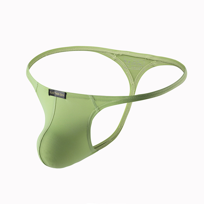 Picture of Factory Direct Supply of Men's Underwear Nylon Sexy Low-Waist Gay Single T-Pants Cross-Border Export Large Size Thong for Men