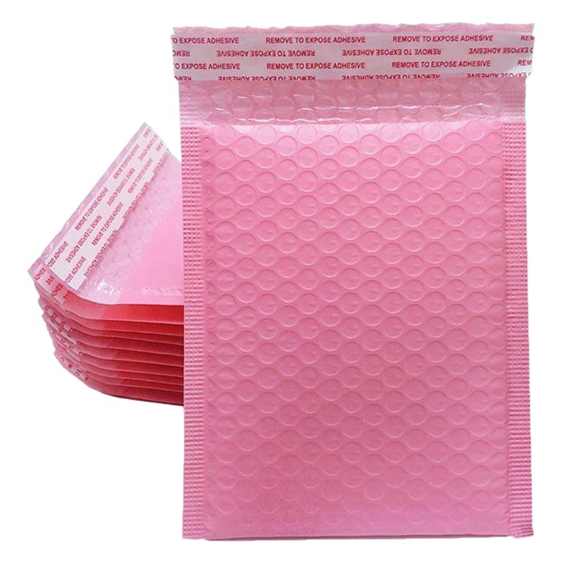 Pink Bubble Bag PE Garment Packaging Bag Logistics Express Packing Bag Co-extruded Film Bubble Bag Express Envelope Bubble