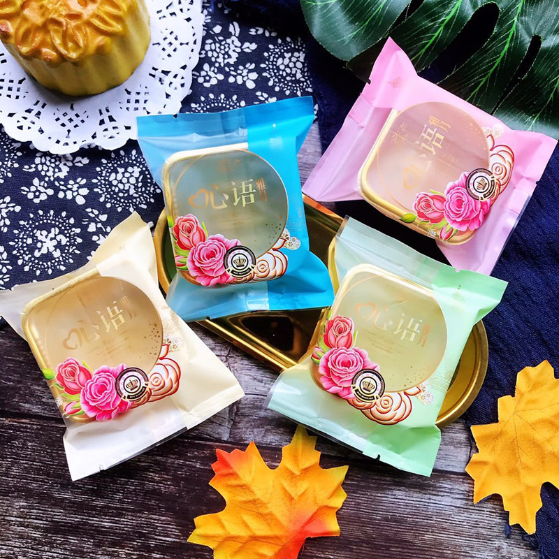 New 50g Xinyu Yayue Moon Cake Packaging Bag Ice Skin Moon Cake Baking Bag Pack 80g Machine Seal Bag 100 Pack