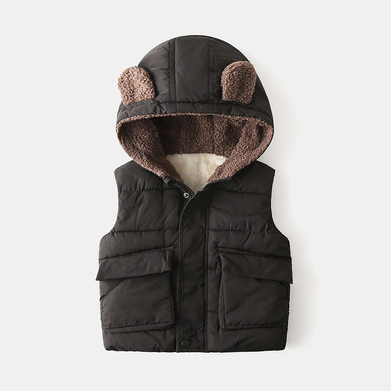 Picture of Boys' Cotton-Padded Clothes, Baby's Autumn and Winter Tops, Korean Style Children's Clothing Wholesale, Children's Thickened Warm Zipper Jackets, Trendy Delivery