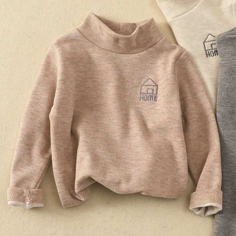 Picture of Children's self-heating bottoming shirt autumn and winter boys and girls half turtleneck warm inner Top Baby long sleeve T-shirt fashion