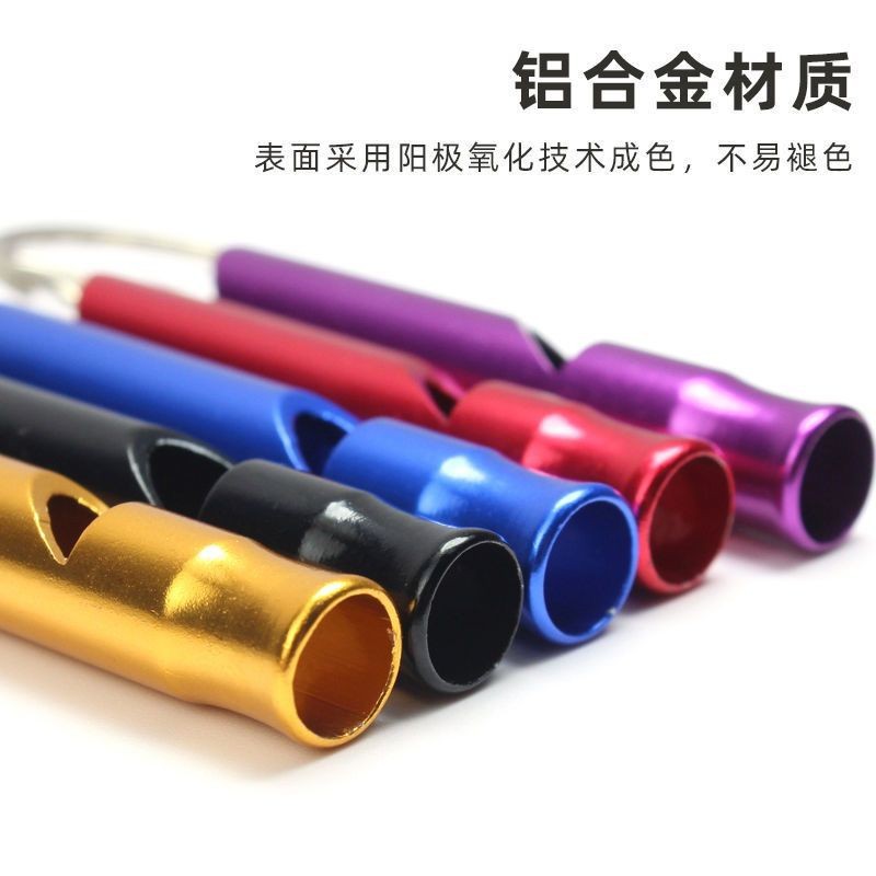Picture of Small Whistle Outdoor Survival Whistle Loud Sound Outdoor Training High-Pitched Life-Saving Whistle High Decibel Distress Call Stainless Steel Whistle