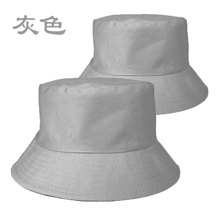 Picture of Cross-border adult fisherman hat solid color custom logo embroidery printing fisherman hat sunshade light plate custom basin hat