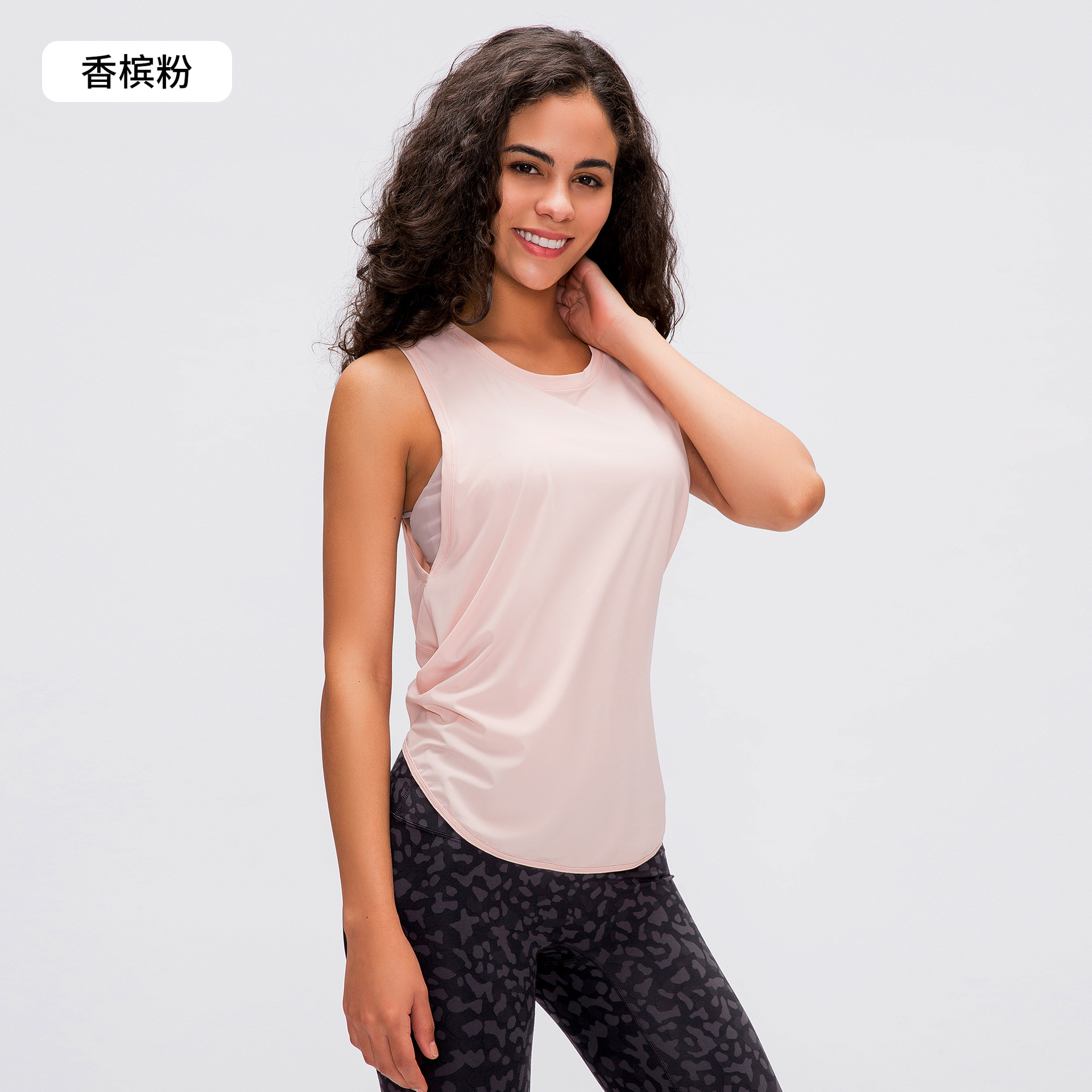 Picture of Spring and Summer New Yoga Vest T-shirt Women's Fitness Sleeveless Blouse Quick-drying Loose Yoga Top S2023