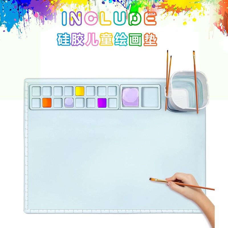 New children's silicone painting mat DIY graffiti mat art special painting mat multi-functional easy to clean art mat