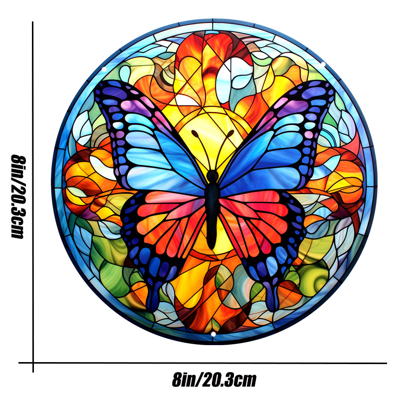 Amazon cross-border supply new products on shelves home craft gift iron disc butterfly wall decoration iron wall hanging