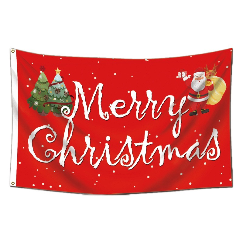 Amazon foreign trade cross-border flag Christmas indoor and outdoor polyester flag 90*150cm can be set to map