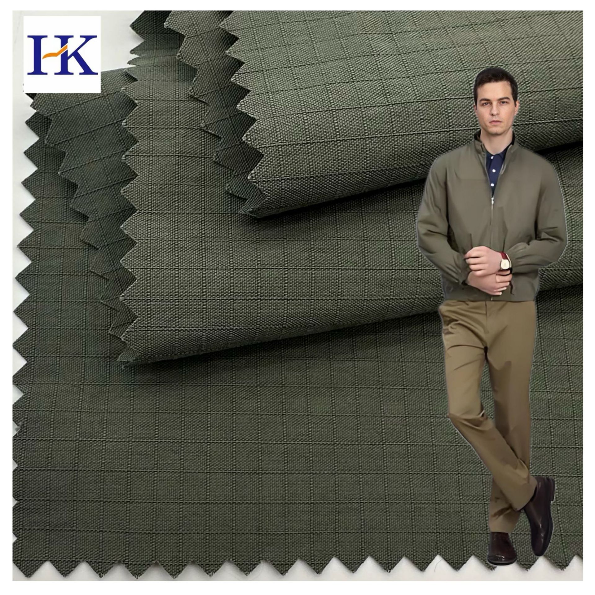 Factory Outlet 32S * 100D 280D Cotton Brocade 0.4cm Square Plaid Jacket cotton-padded jacket Interwoven NC Plain Fabric