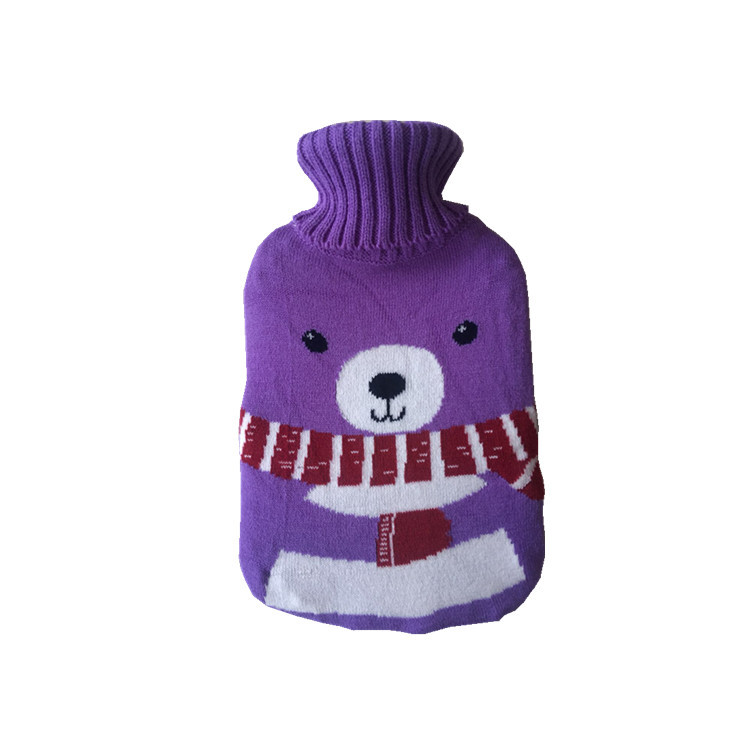Picture of 2000ml hot water bag knitted cover large cloth cover water-filled hot water bag flannel bag super soft knitted insulation