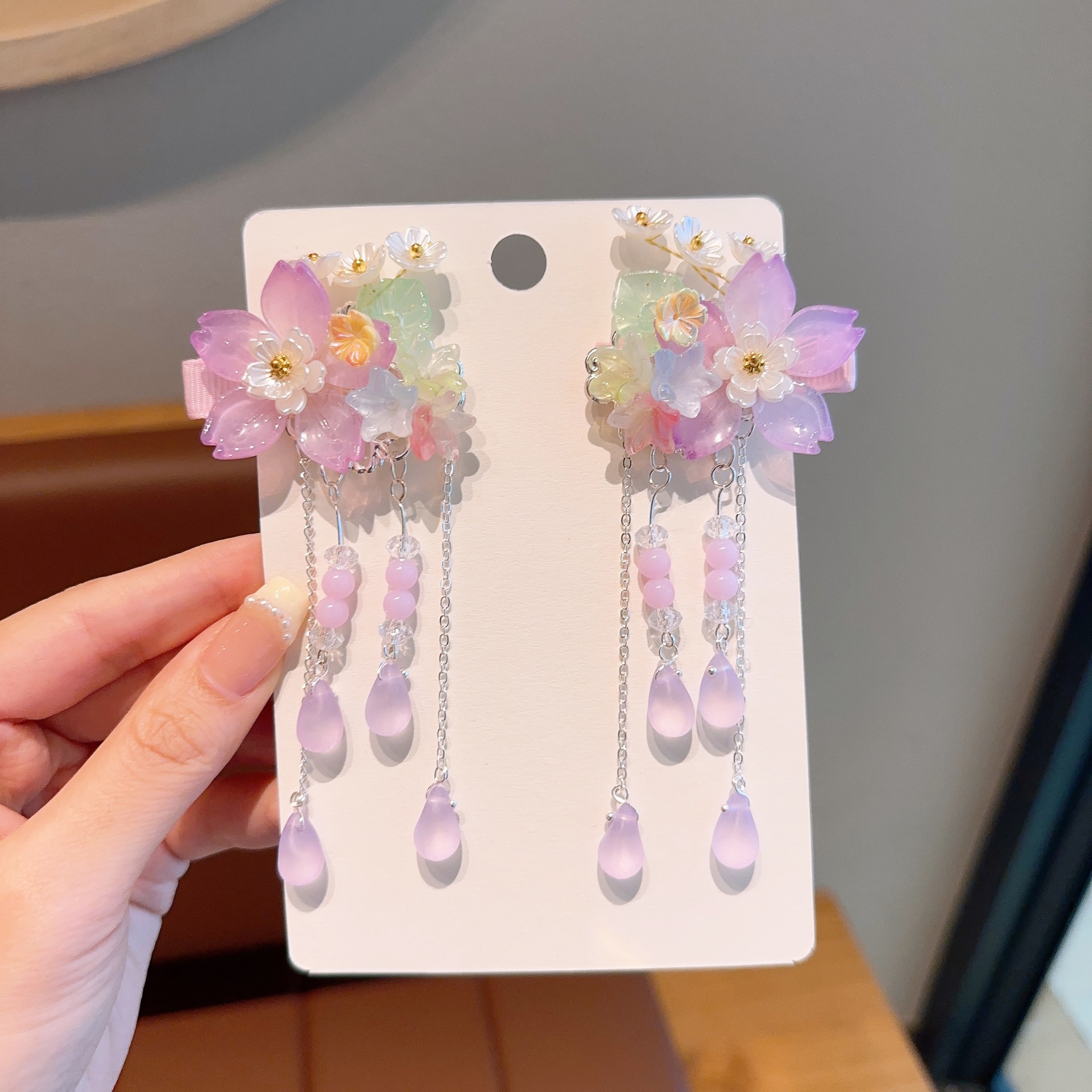 Picture of New Hanfu Headwear Children's Ancient Dress Princess Tassel Hairpin Chinese Style Little Girl's Antique Step Hairpin Headwear