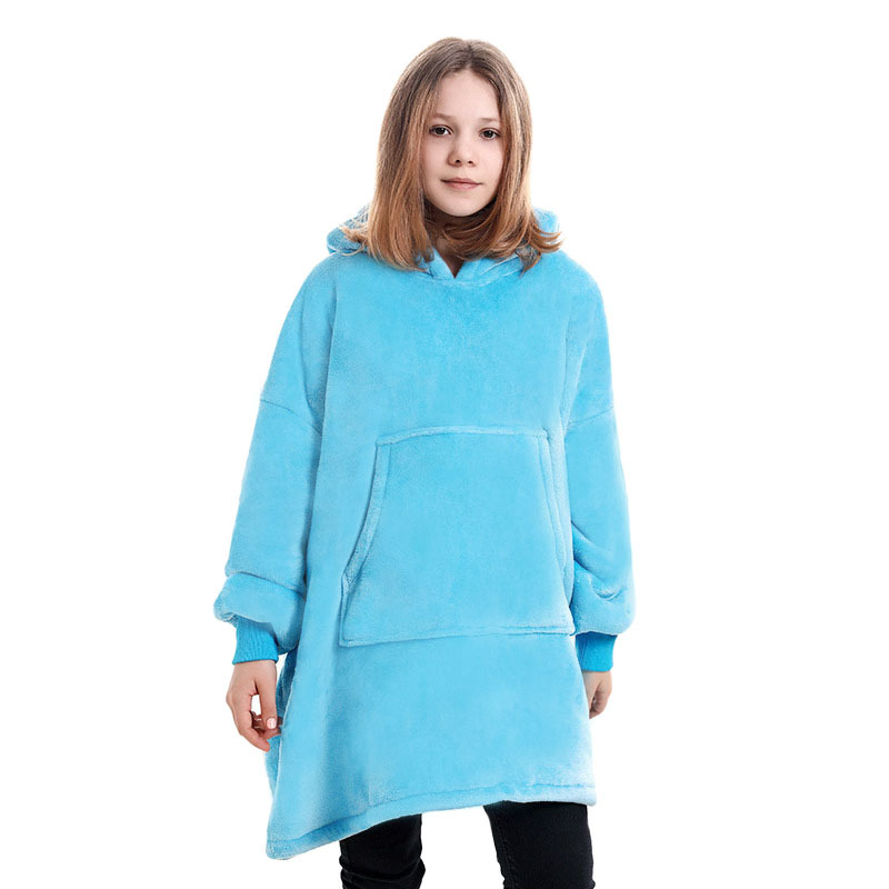 Picture of TV Explosions hugglehoodie Pullover Fleece Clothing Hooded Outdoor Cold-proof Warm Lazy TV Blanket Nightgown Women