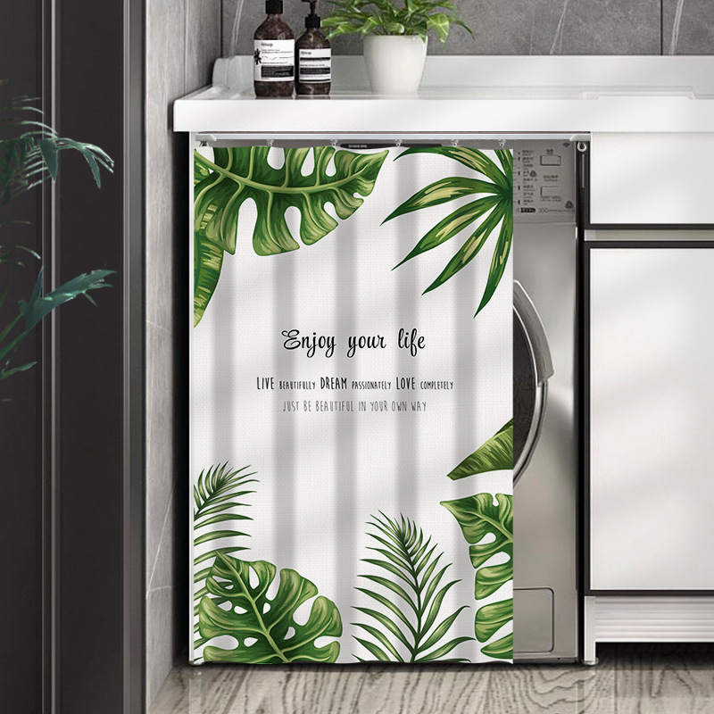 Picture of Balcony drum washing machine sun protection waterproof covering curtain drying cabinet full shading slide cover cloth dustproof heat insulation cover cloth