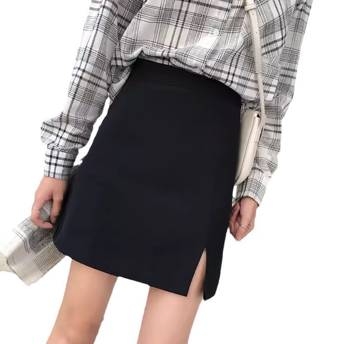 Picture of Wrap Hip Skirt Short Skirt A- line Xs Small Size Skirt Women's Summer Short 145 High Waist Split High Match