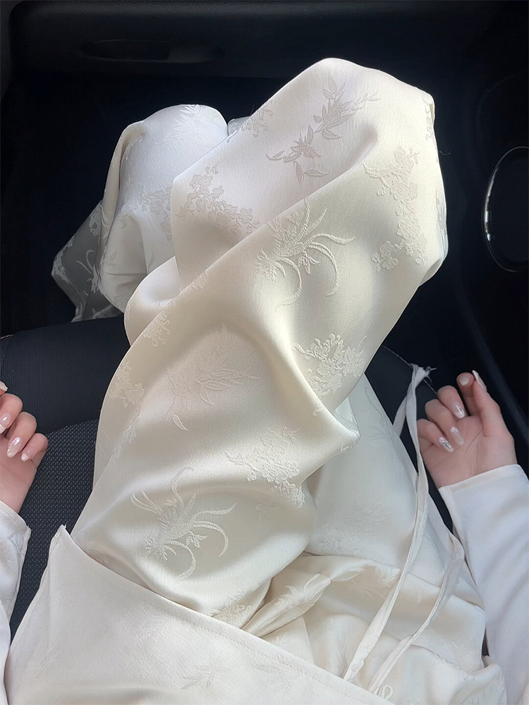 New Chinese style embroidered wide-leg pants for women Spring and Autumn New Design High-grade straight drape summer ice silk pants