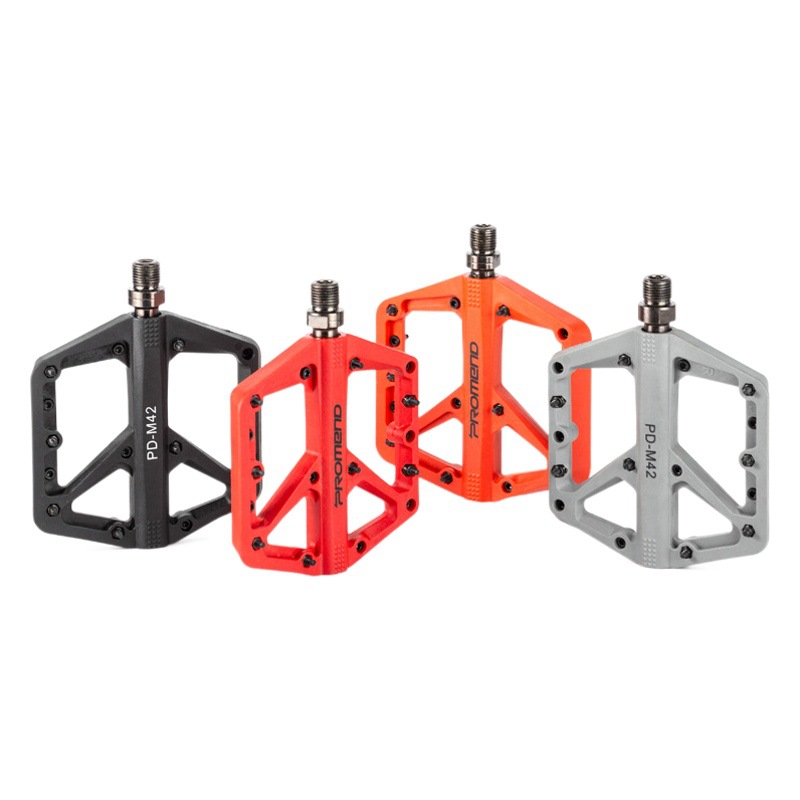 PROMEND10 color mountain bike pedal nylon DU bearing Peilin bicycle pedal large tread bicycle pedal